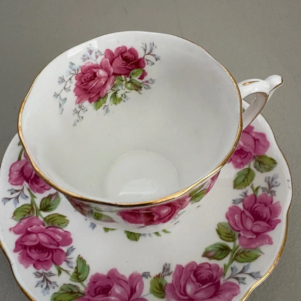 Queen Anne Bell China Lady Alexander Rose Teacup Saucer Bowl Set 5pc England